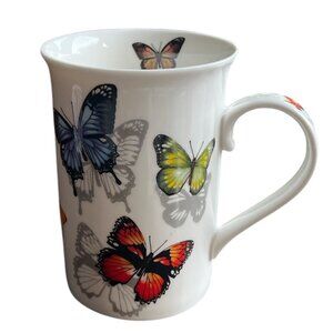 LONDON HOME Mug Coffee Cup Butterflies Tea Fine China 4 1/4" 10oz
